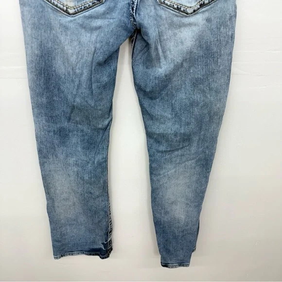 BKE Men's Jake Blue Distressed Slim Jeans F16 - Picture 9 of 9